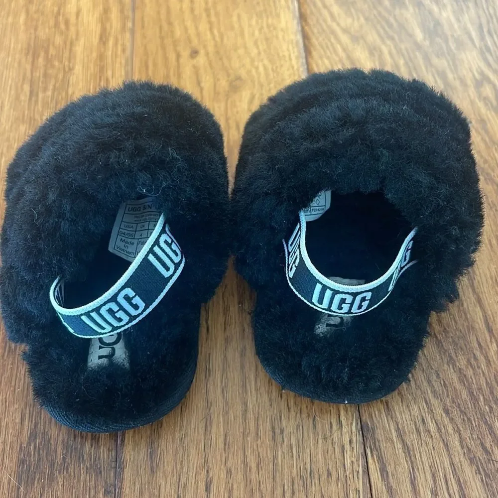 UGG Black Fluff Yeah Slide slippers